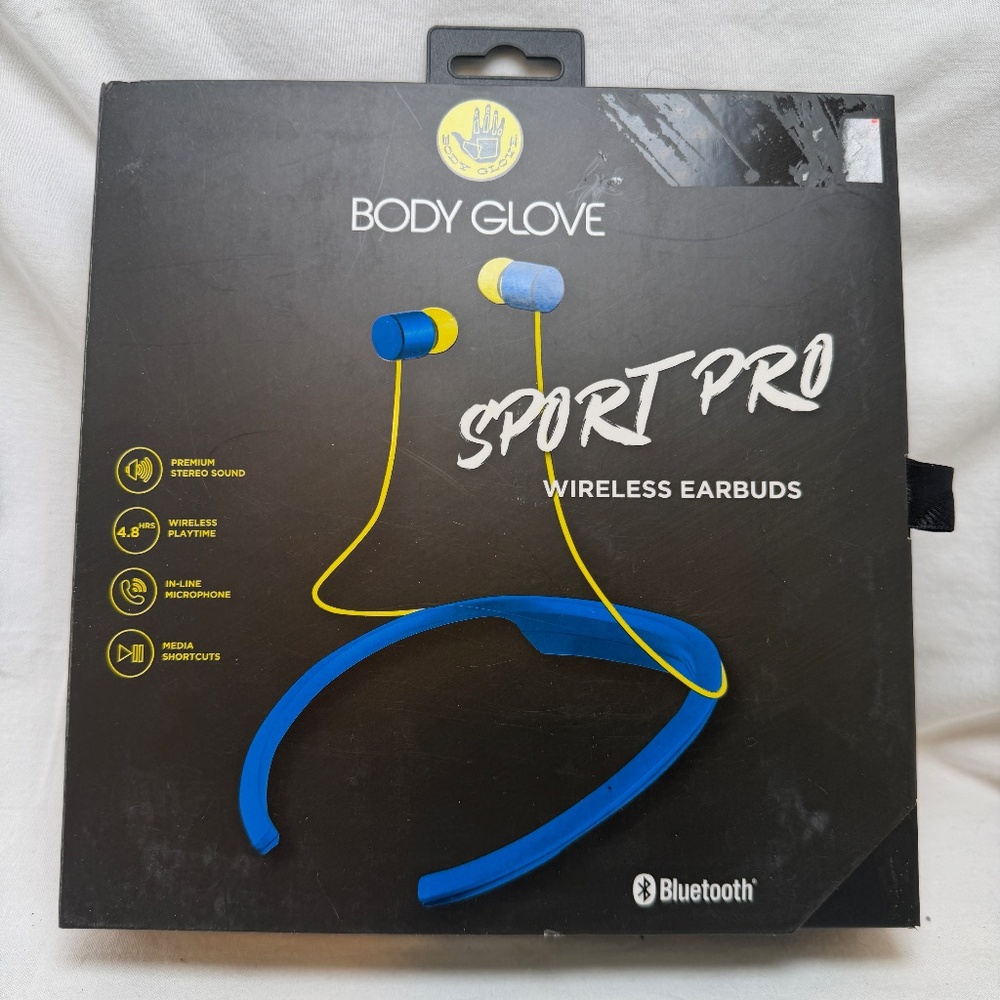 Body Glove Sports Pro Wireless Earbuds Bluetooth Microphone Lightweight Noise Is